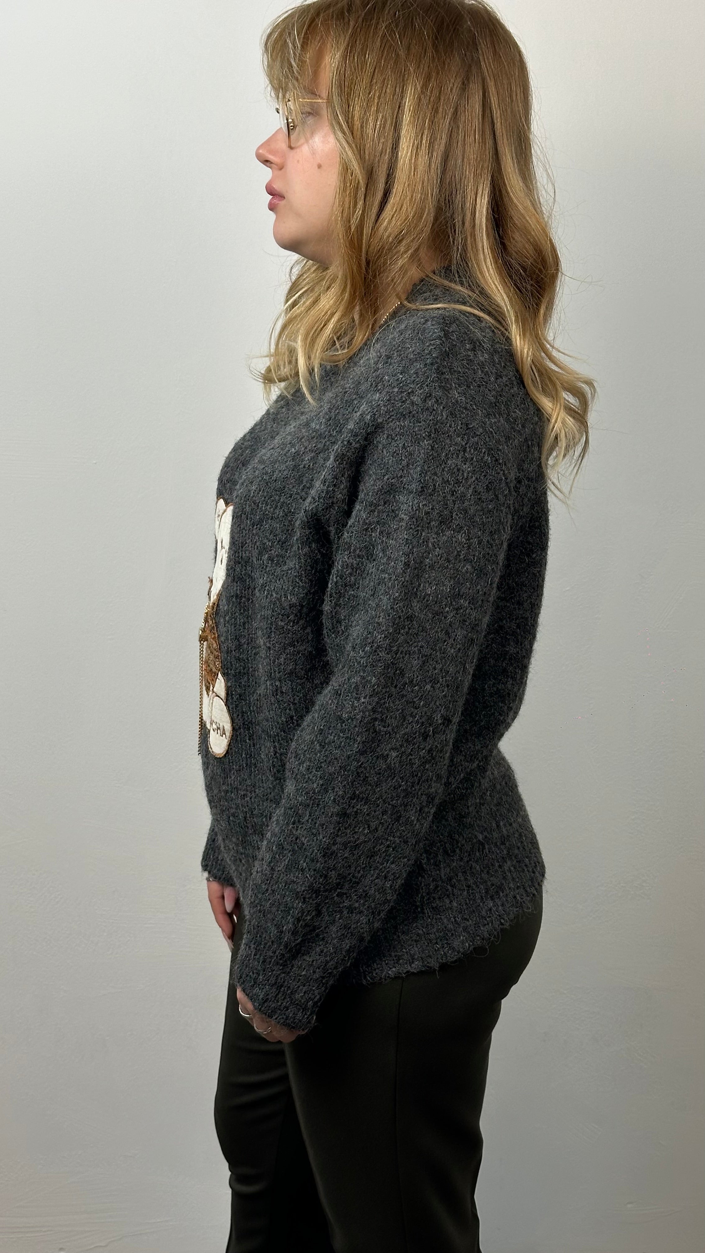 Maglione Orso con dettaglio catena