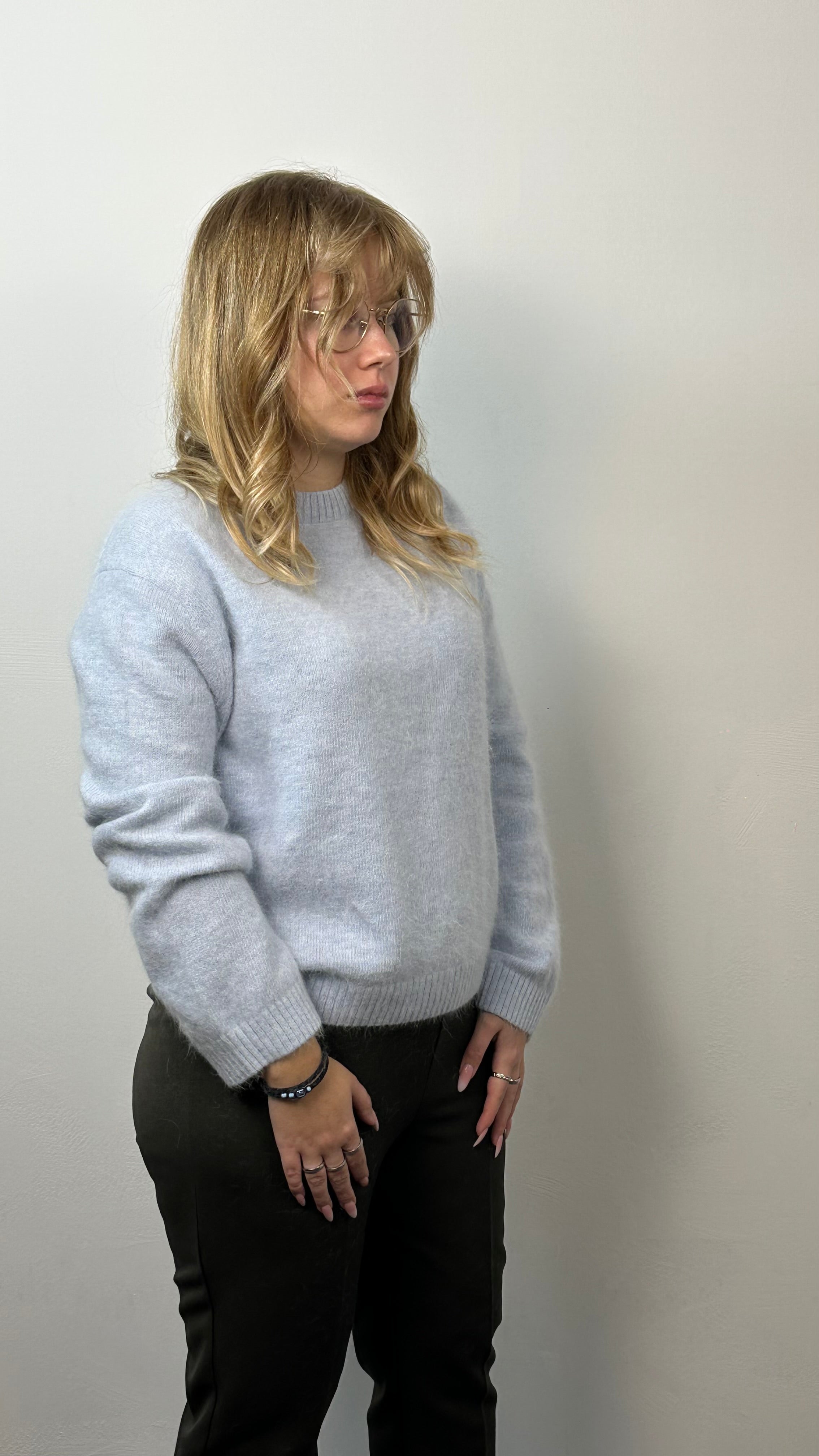 Maglione morbido con lana di Angora