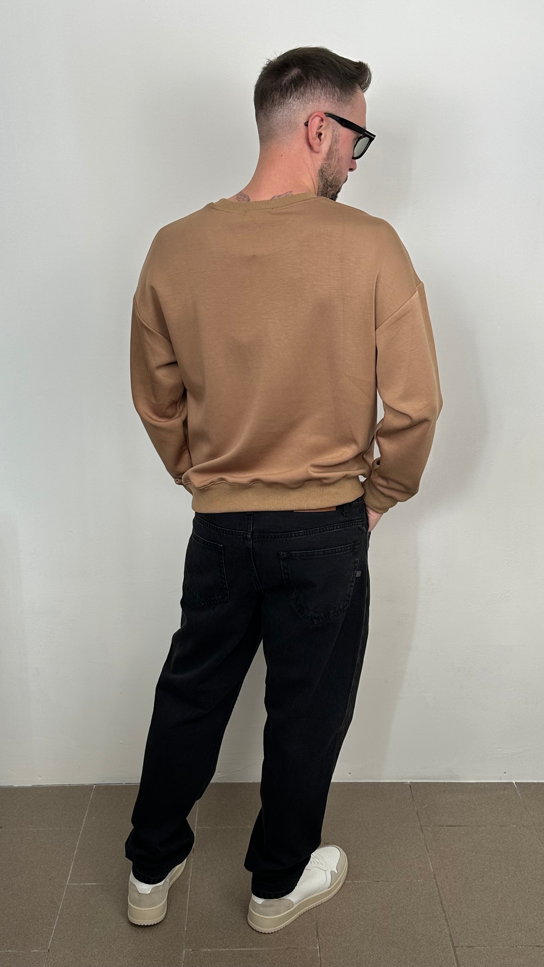 Felpa “IMPERIAL” collo rotondo tinta unita