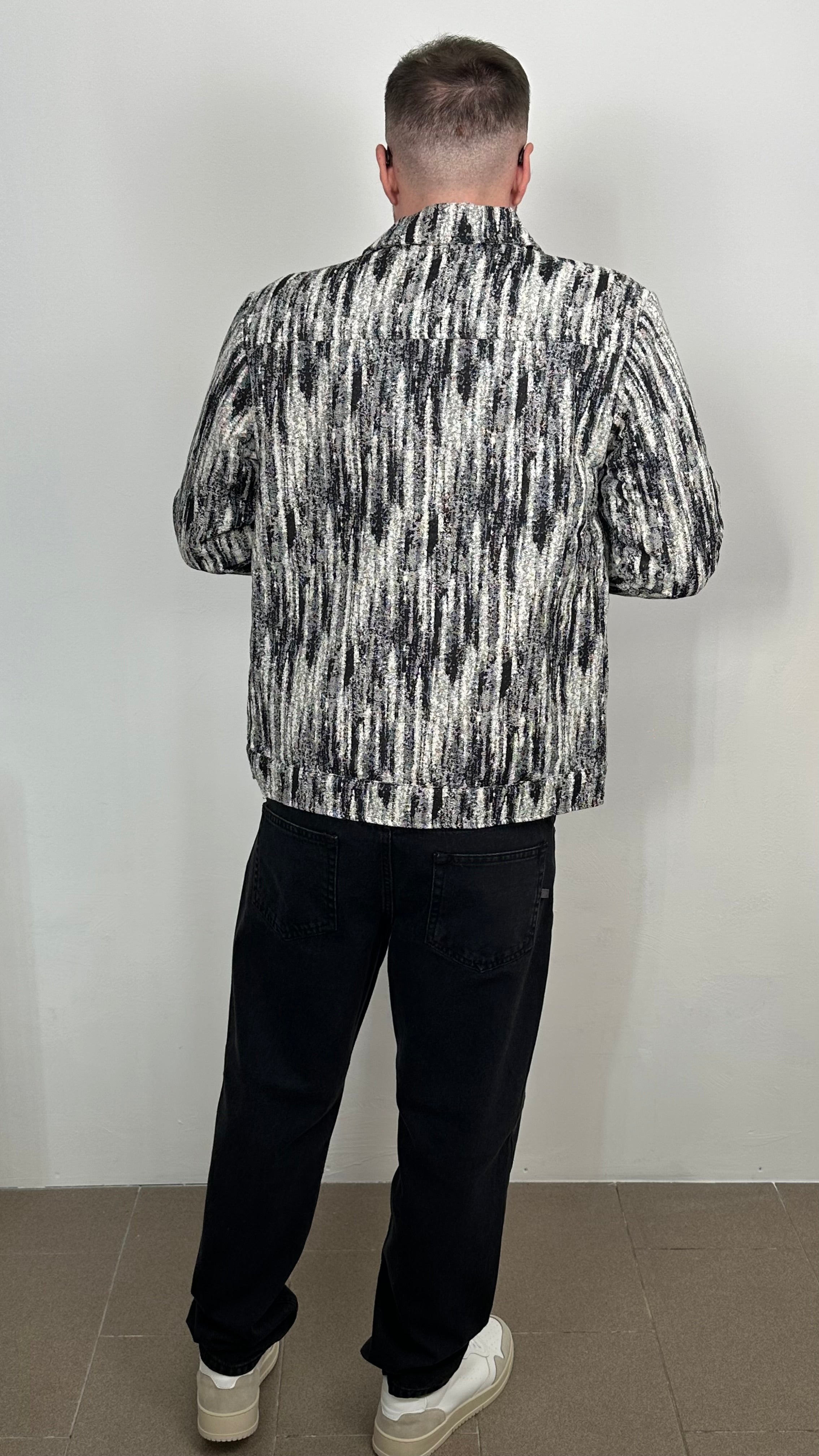 Giubbotto a fantasia con interno in pelliccia sintetica