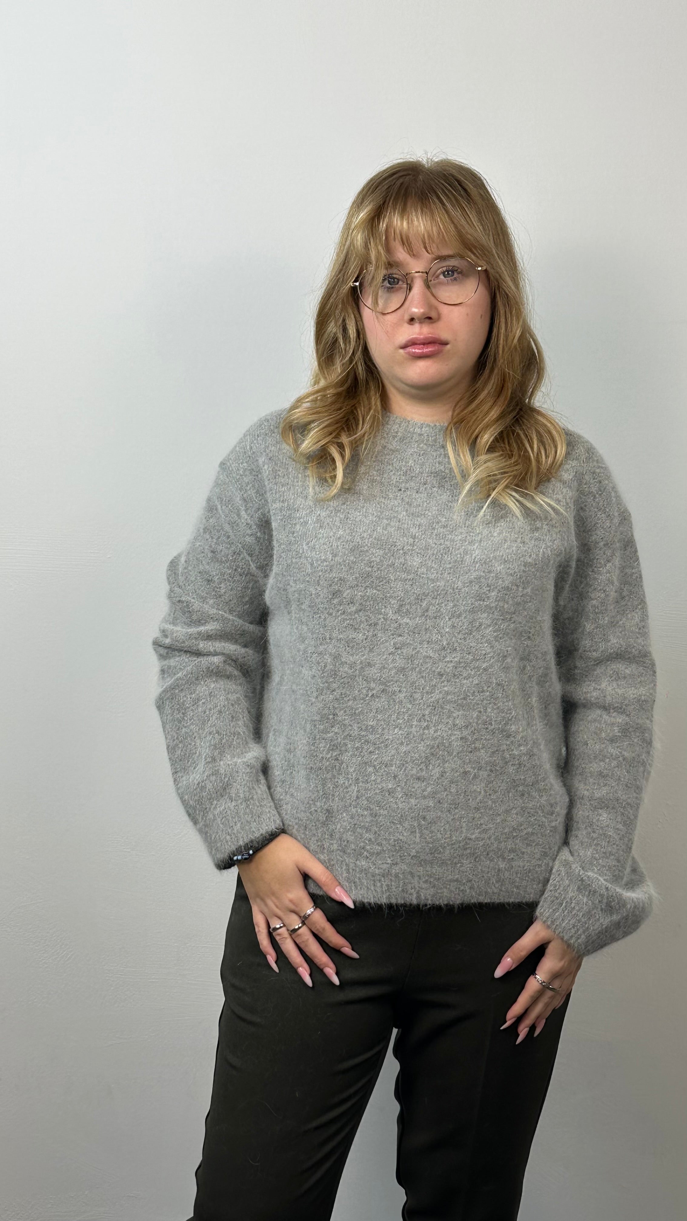 Maglione morbido con lana di Angora