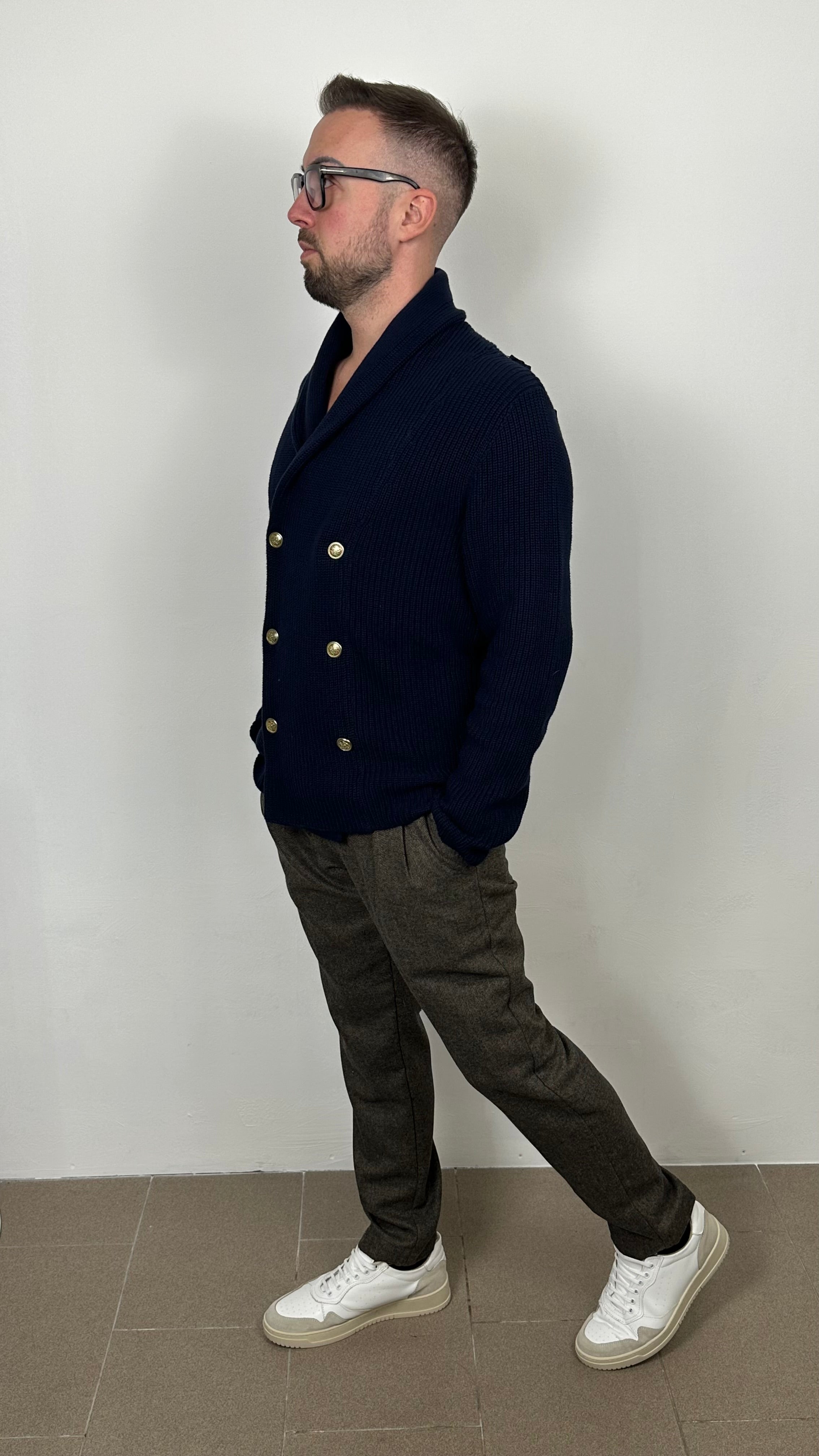 Cardigan “IMPERIAL” doppio petto a maniche lunghe