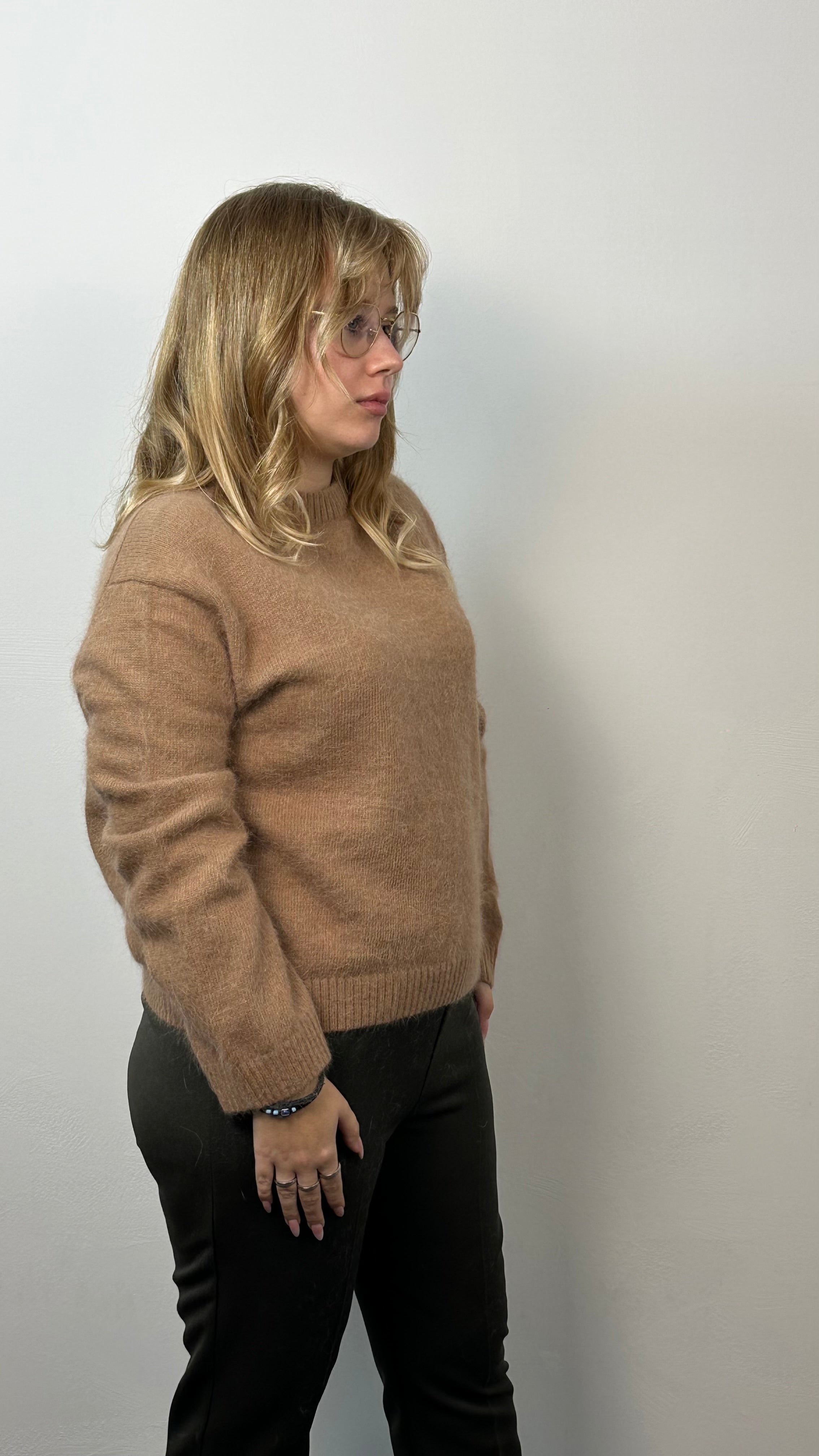 Maglione morbido con lana di Angora