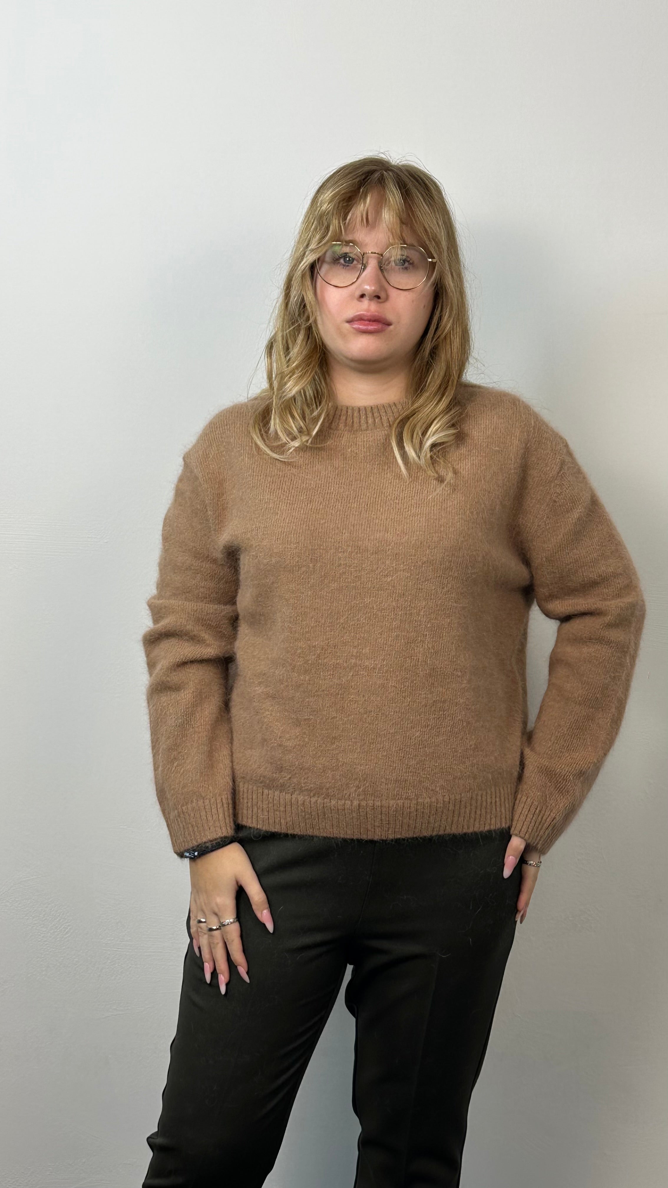 Maglione morbido con lana di Angora