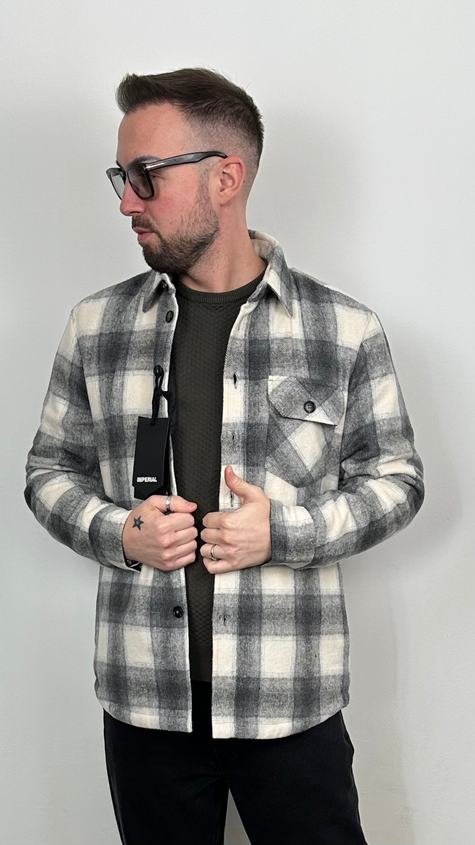 Giacca / camicia “IMPERIAL” a quadri con bottoni