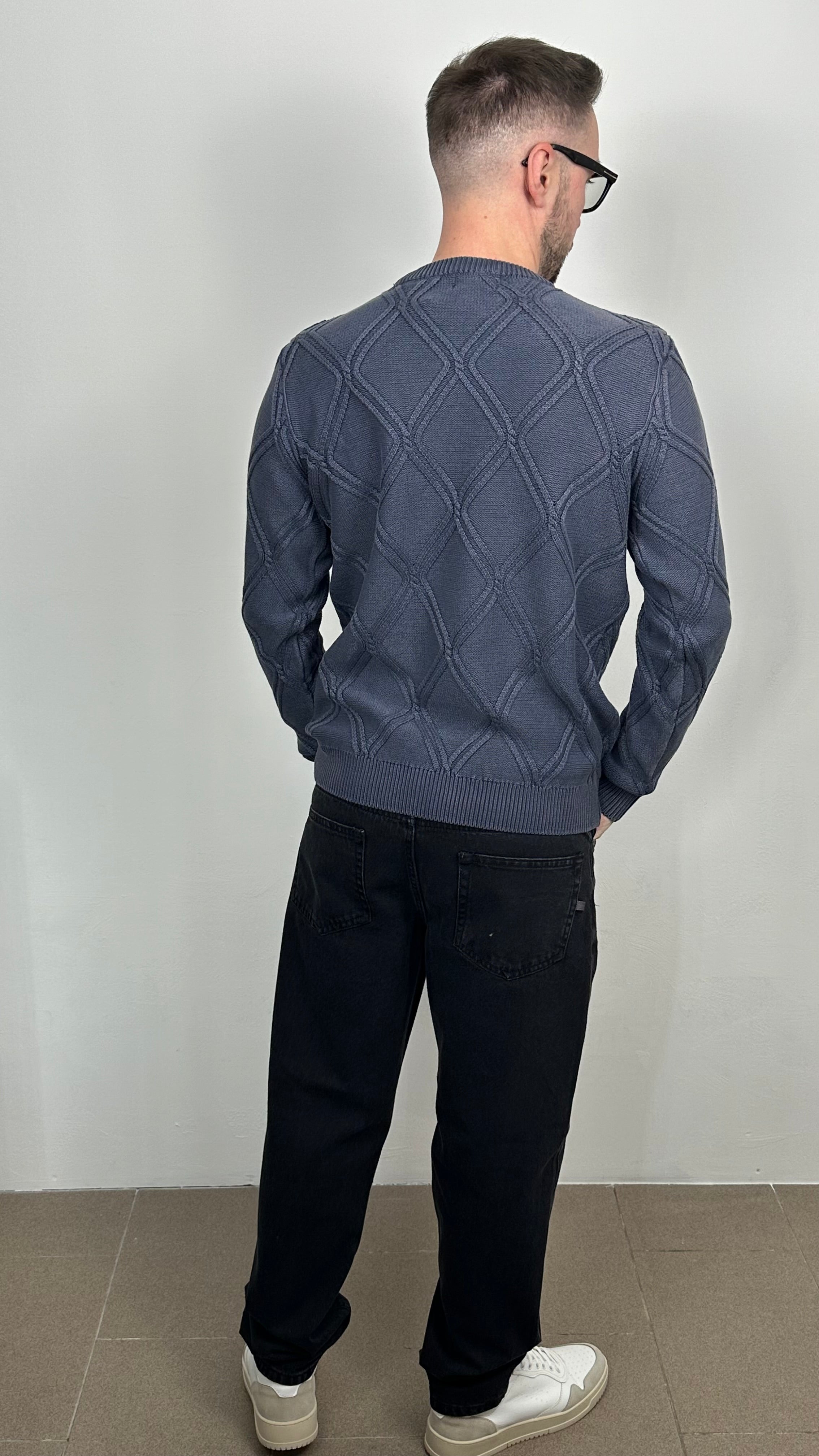 Maglione “IMPERIAL” a rombi a manica lunga