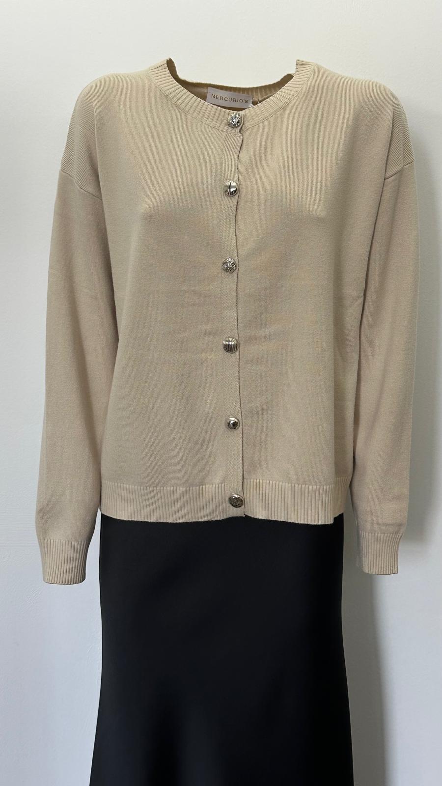 Cardigan con bottoni gioiello