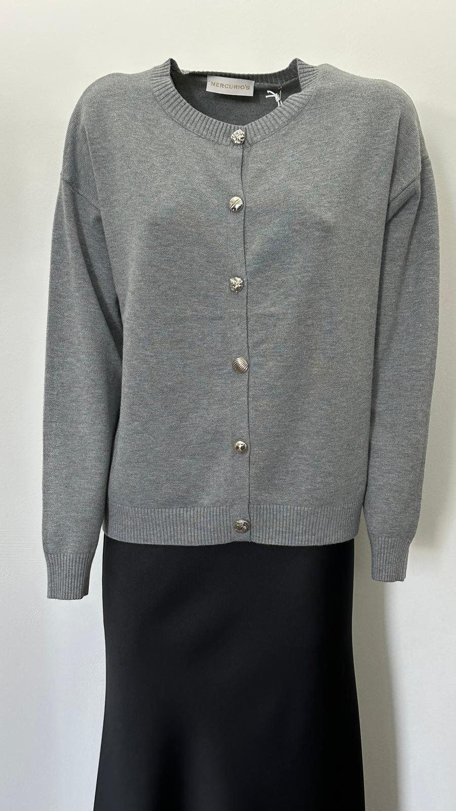 Cardigan con bottoni gioiello