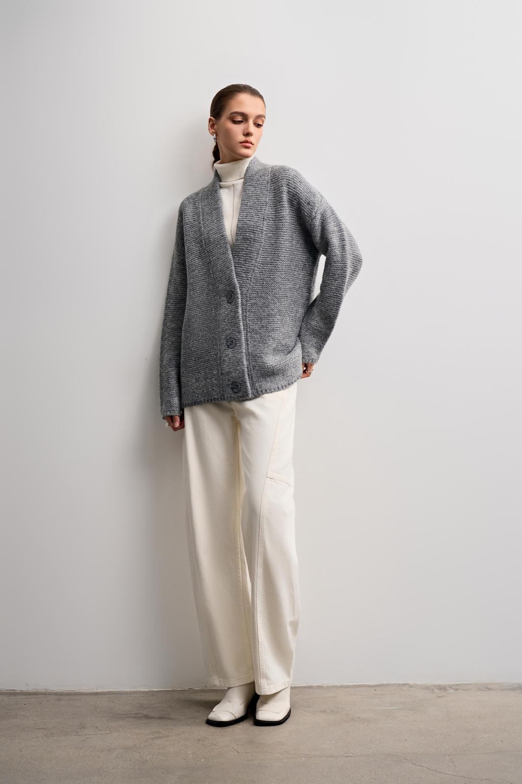 Cardigan over con bottoni