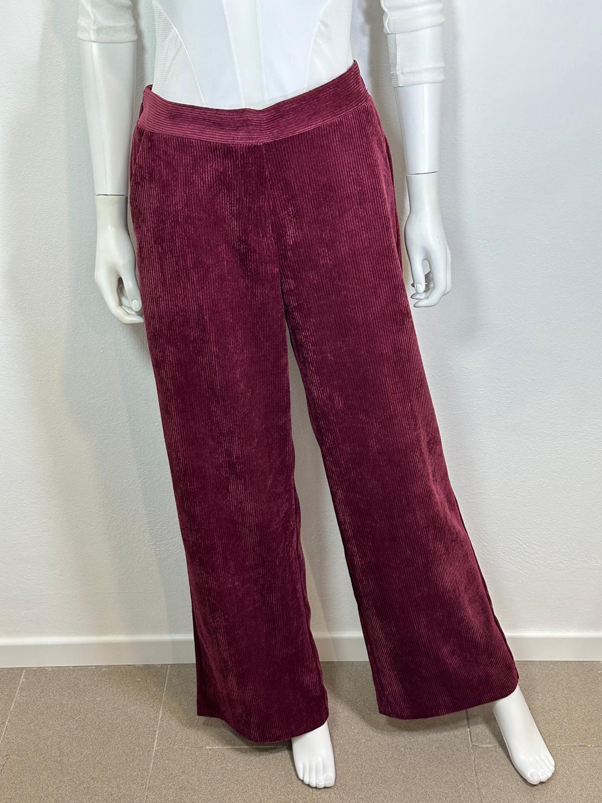 Pantalone a palazzo in velluto 500 righe