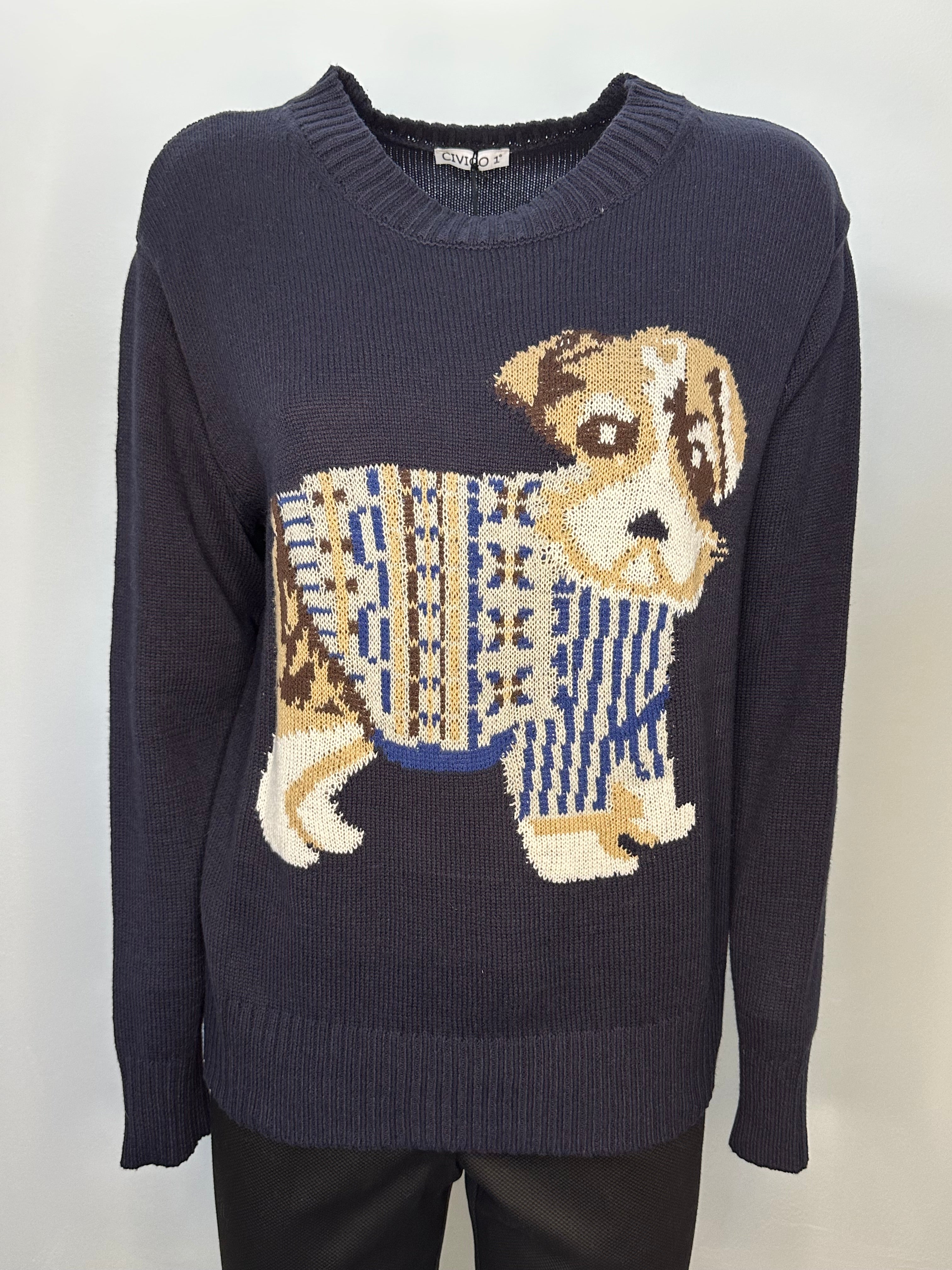 Maglione con ricamo sul davanti